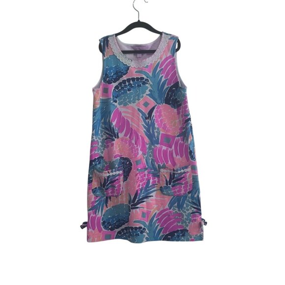 Lilly Pulitzer Girl's Multi Color Pineapple Dress Size L
